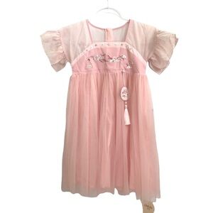 Princess Hanfu Pink Embroidered *Dress with Tassel (5-6 yr)